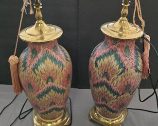 pair of lamps no shades