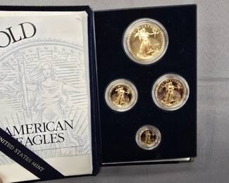 American Eagles One oz, half oz, quarter oz, 1/10 oz proof set
