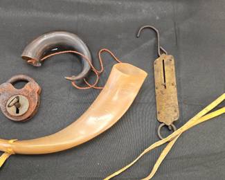 vintage goodies horn lock and key fish scale and more