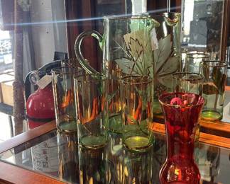 Drink Ware set- Enjoy some Lemonade on your porch with this set