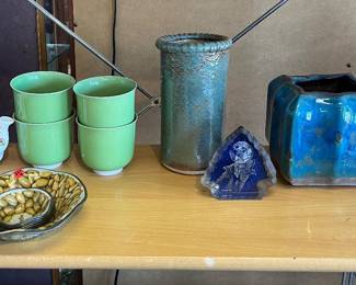 Raku, Asian Pottery and Mr. Peanuts collectables
