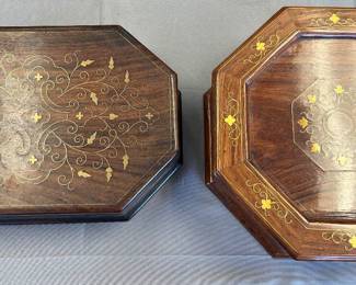 Brass Inlay Jewelry Boxes
