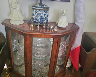 display case with crystal
