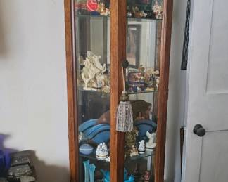 one of the slender display cabinet