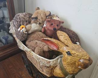 Whimsical rabbit stroller