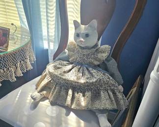 side chair with doll