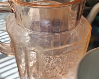 Pink lace pitcher