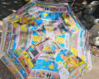 vintage Temple Daily Telegram umbrella 