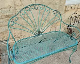 metal outdoor two seater