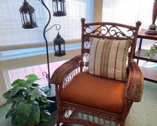 Wicker Rocking Chair, outdoor safe