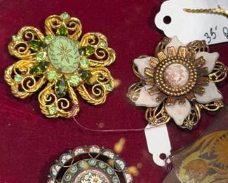 Vintage and antique Petit point jewelry