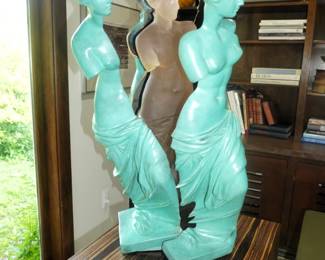 Arman "Naissance Rose II" 2005, Sliced patinated bronze Venus w/ cast Daum crystal Venus