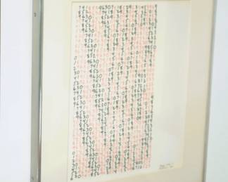 Mel Bochner "Range Study X", Aniline on paper, 1973