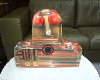 Enrico Baj Decorated Personage, 1968, Inclusion, Mixed media in acrylic