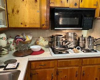 A verity of pots and pans.