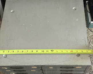 Lot 209: Metal Flat File Cabinet with Craft and Jewelry Supplies