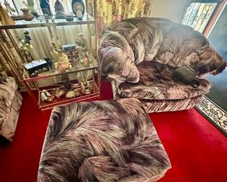 Pair of Matching Chairs & Ottomans