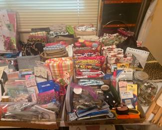 Sewing supplies, fabric