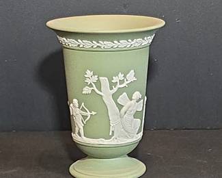 Wedgwood Jasperware Sage Green Vase