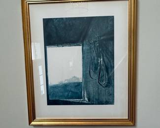 Framed Andrew Wyeth Burning Off Print