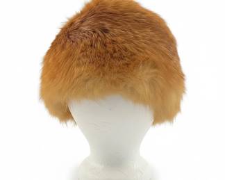 Vintage Red Fox Fur Hat