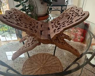 Vintage Hand Carved Wooden Rehal or Book Stand second image