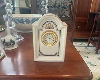 Lenox Brunswick Porcelain Mantel Clock