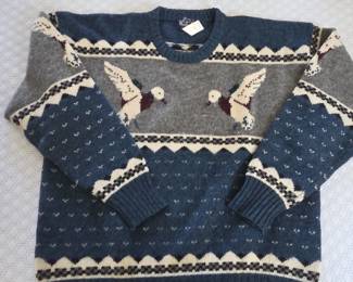 Woolrich Mens  Wool Mallard Duck Sweater