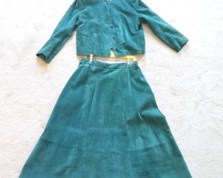 Woodward Collection Suede Skirt and Jacket Set second image