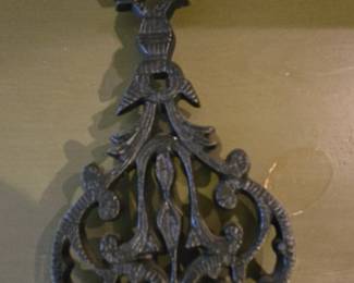 Wilton Cast Iron Trivet with Acanthus Leaf and Floral Motif