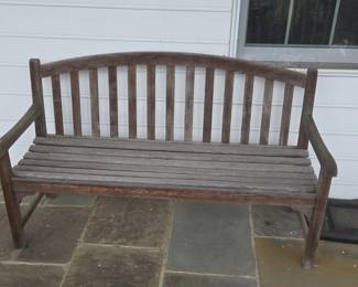 Smith  Hawken Teak Garden Bench and Matching Chair Set
