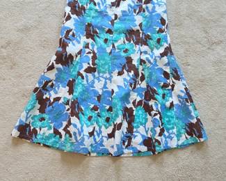 Kim Rogers Floral Print Midi Skirt
