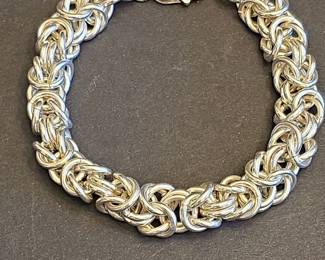 Sterling Silver Byzantine Chain Bracelet