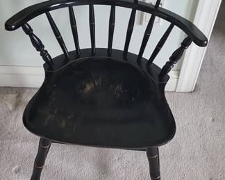 Nichols  Stone Black Windsor Armchair