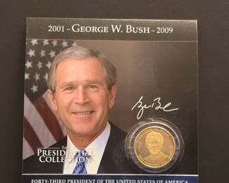 George W. Bush Presidential Collection Coin and Card