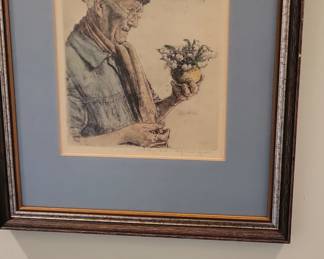 Paul Geissler The Last First Snowdrop Etching second image