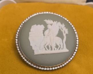 Wedgwood Jasperware Cameo Brooch  Pegasus and Rider second image