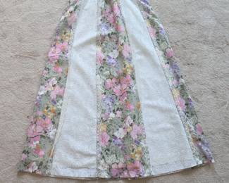 Vintage Tumbleweeds Floral Patchwork Maxi Skirt and Tube Top Set
