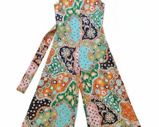 s Psychedelic Patchwork Wide Leg Jumpsuit