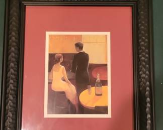 Cafe de Nice by Miguel Dominguez Art Print