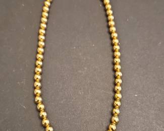 Napier Gold Tone Graduated Bead Necklace