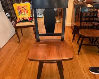 Canadian Made Wooden Swivel Bar Stool second image