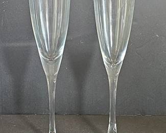 Tiffany  Co. Classic Champagne Flutes Set of 