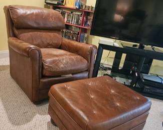 Old Hickory Tannery Leather Armchair