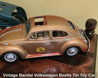 Vintage Bandai Volkswagen Beetle Tin Toy Car
