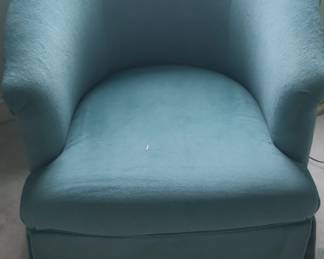Teal Upholstered Barrel Chair