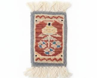 Miniature HandWoven Wool Rug Coaster second image