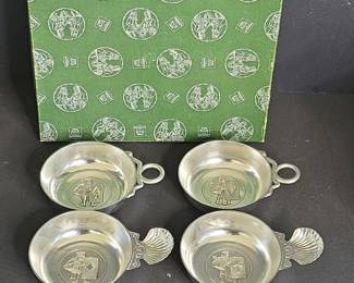 Etains du Manoir Pewter Wine Taster Cups
