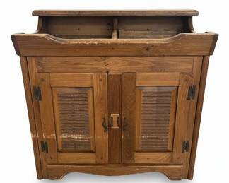 Vintage Ethan Allen Old Tavern Pine Dry Sink Cabinet sixth image