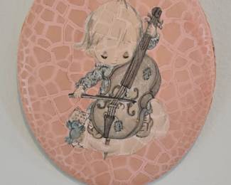 Precious Moments Little Musician Oval Plaque